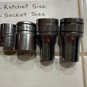 Snap-On Socket Set with Four Pieces See Pictures For Sizes